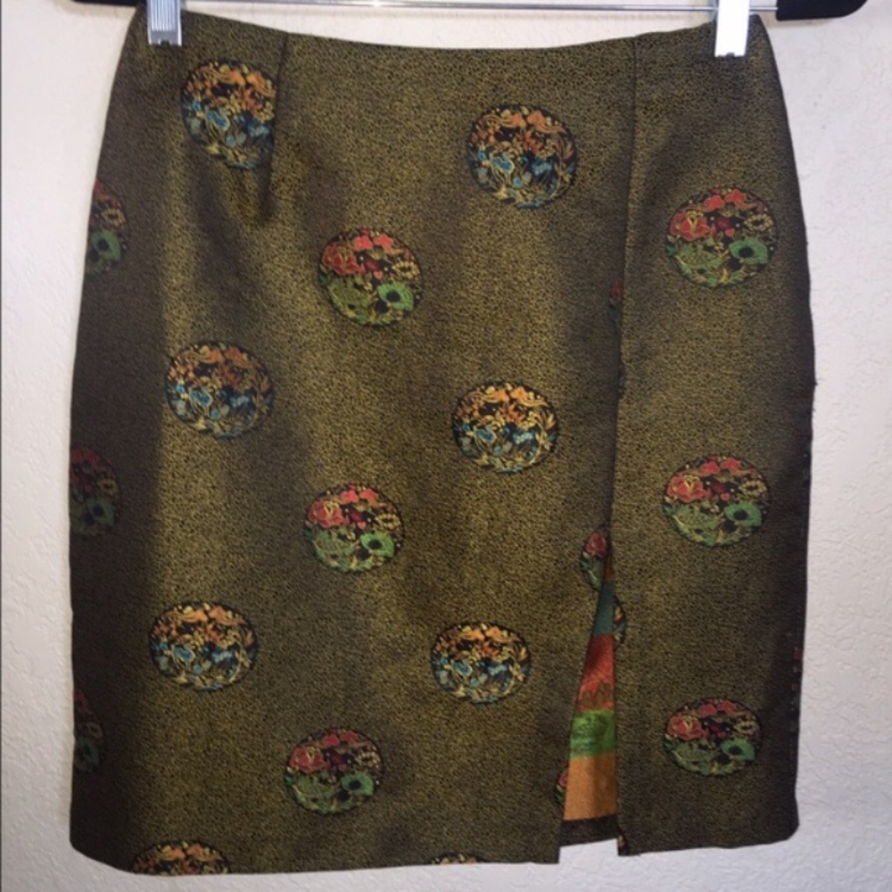 Vintage Metallic pencil skirt
